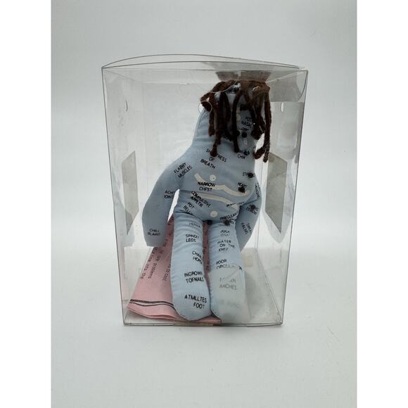 Male Voodoo Doll Blue Cloth Curse Enemies Help Friends Man Pins Novelty Hex - Picture 2 of 12